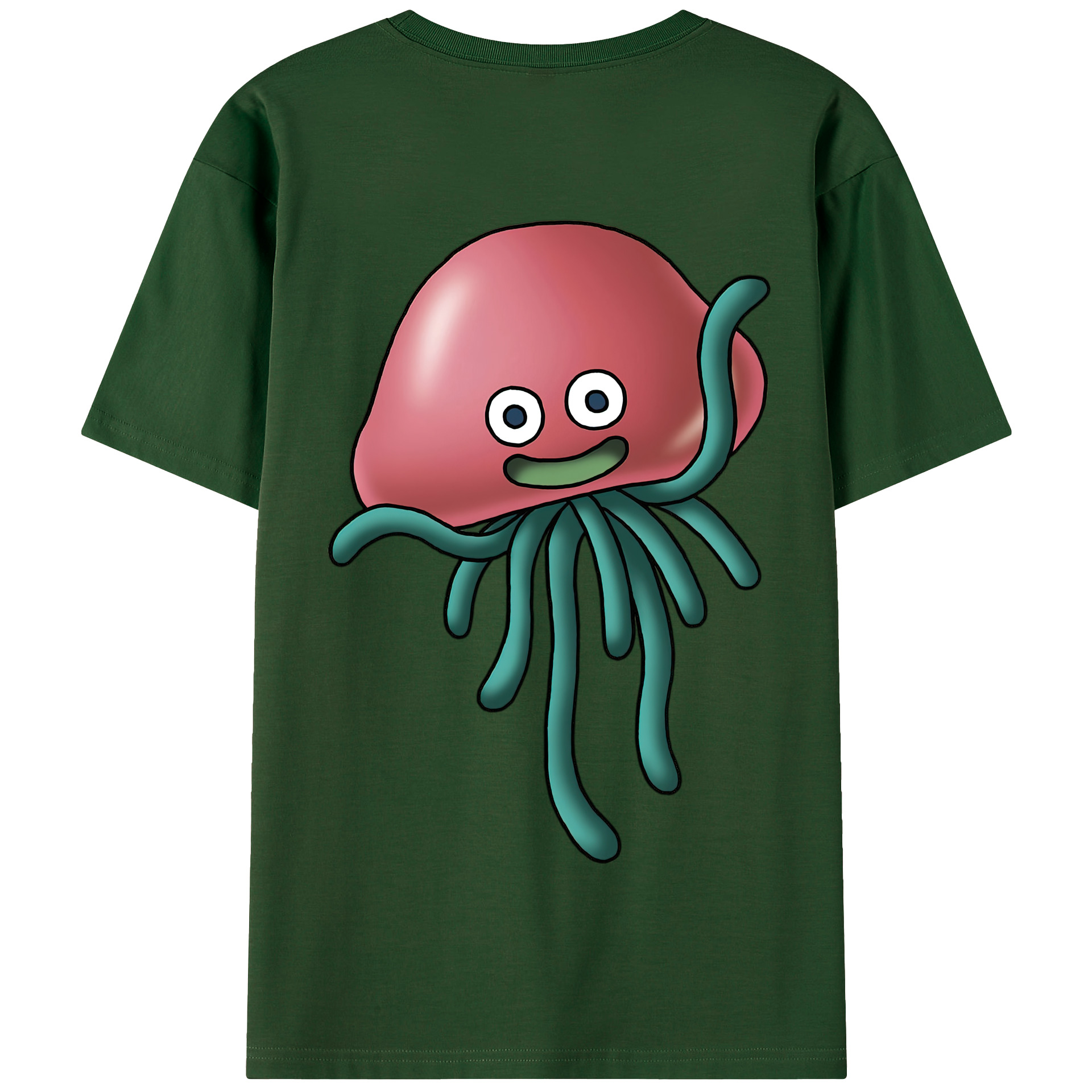 （画像用） ドラゴンクエスト Doragon Kuesuto Dragon Quest 綿100％半袖Tシャツ（背面プリント）